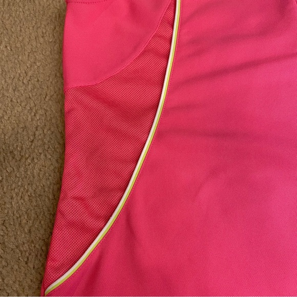 EP Pro Tech Half Zip Golf Tank pink with white/green trim size Large - Picture 2 of 16